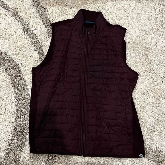 Perry Ellis quilted burgundy vest - Picture 1 of 6